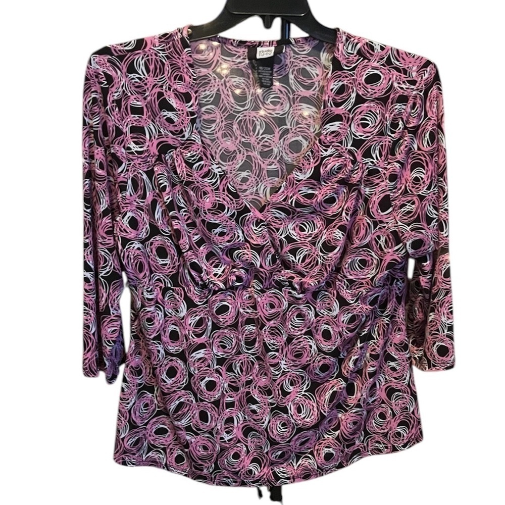 Studio 1940 Women’s Swirl Plus Size Blouse